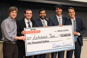 Astraeus Technologies took home the Robert P. Goldberg $100,000 grand prize from the MIT $100K Entrepreneurship Competition’s Launch Finale.
