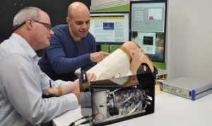 Professor John Arkwright (sitting) with Senior Research Associate Dr Aaron Mohtar.