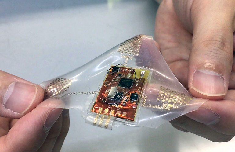 Georgia Tech flexible stretchable health monitor