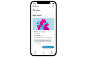 Medtronic Discovery App app-based research AFib