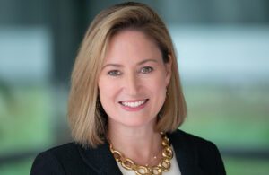 A portrait of Johnson & Johnson EVP and MedTech Chair Ashley McEvoy.