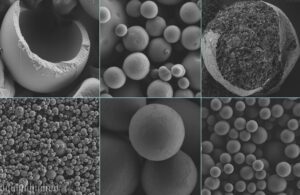 Microscopic images of silk protein-coated spheres