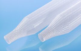 A textile product with a tapered end manufacturing using shape setting and thermal forming