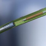 A cutaway illustration of a catheter tip showing an winded-coil electromagnetic sensor