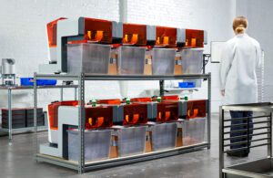 A fleet of Formlabs 3D printers