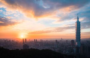 Unsplash image of Taipei the capital of Taiwan where Medical Taiwan trade show is held