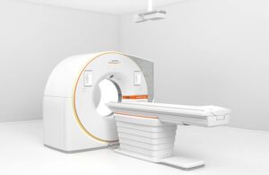 A photo of Siemens Healthineers' Naeotom Alpha CT scanner.