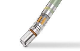 A photo of the Biosense Webster ThermoCool SmartTouch SF ablation catheter.