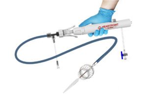 An image showing the Heartpoint IntelliStent device and catheter delivery system.