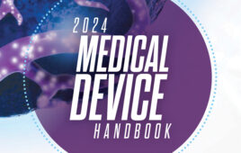 The logo for Medical Design & Outsourcing's 2024 Medical Device Handbook.