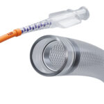 An illustration of the Cerenovus Cereglide 71 aspiration catheter.