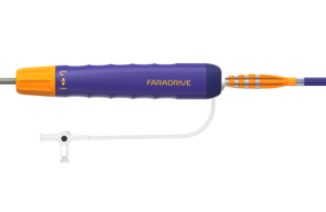 An image of the Boston Scientific Farapulse PFA system's Faradrive steerable sheath,