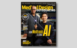 Medtronic AI executives Ken Washington and Ha Hong on the cover of the March 2024 issue of Medical Design & Outsourcing magazine.