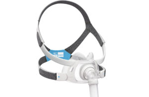 A photo of the ResMed AirFit F40 CPAP mask.