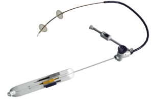 An image of Retriever Medical's ClotHound ACE Blue mechanical thrombectomy catheter for deep vein thrombosis.