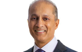 A portrait of Stryker Chair, CEO and President Kevin Lobo.