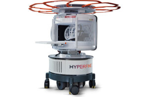 A photo of Hyperfine's portable Swoop MRI scanner.