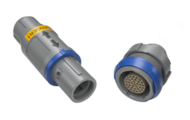 This is a Lemo marketing image of its Redel 2P High Voltage connectors.