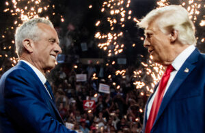 A photo of. Robert F. Kennedy Jr. and President-elect Donald Trump.