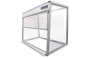 This is a HEMCO marketing image of its Vented Safety Enclosure (VSE).