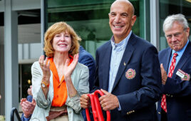A photo of Linda and Mike Mussallem.