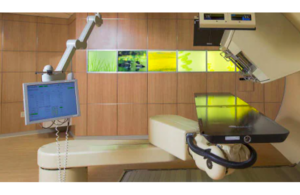 This is a Mayo Clinic image of one of its proton beam therapy treatment rooms in Rochester, Minnesota.