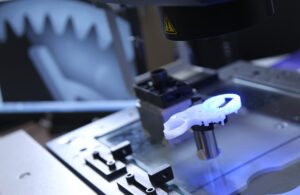 A photo of a complex injection molded component.