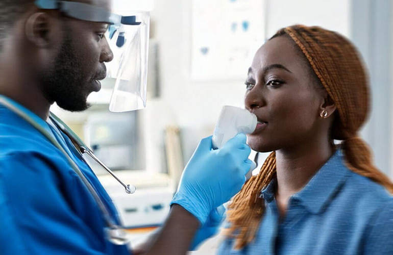 An artist's rendering depicting the Vail Scientific VSNO device for rapid sepsis diagnosis.