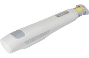 An image showing the Qfinity reusable autoinjector.