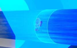 An image showing LaserLinc's FlawSense system scanning.