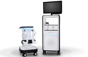 An image of Johnson & Johnson MedTech's Monarch cart and tower.