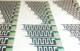 A photo of the probiotic-powered dissolvable batteries.