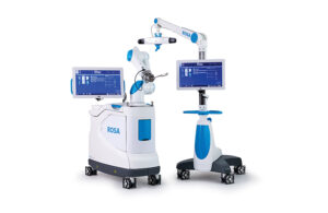 This is a Zimmer Biomet marketing image of its Rosa robotic surgery system.