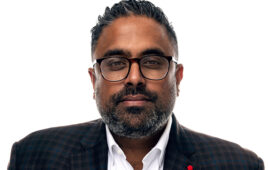 A photo of J&J MedTech SVP and Global Head of Digital Shan Jegatheeswaran.