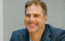 A photo of Sovato CEO Brian Miller, who was formerly an Intuitive Surgical EVP and its chief digital officer.
