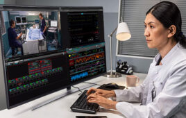 A photo showing GE HealthCare's Mural Clinical Intelligence Suite.