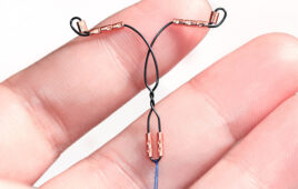 A photo of the Sebela Pharmaceuticals Miudella IUD, which is the first to use nitinol.