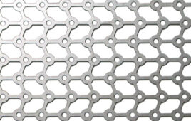 A photo of titanium maxillofacial mesh used in medical procedures