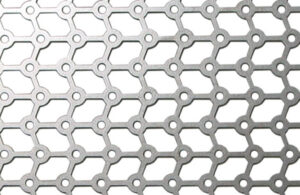 A photo of titanium maxillofacial mesh used in medical procedures