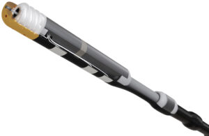 A cutaway illustration showing what's beneath the surface of the Stereotaxis MAGiC catheter.