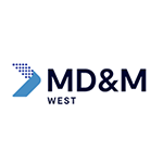 This is the logo of MD&M West for Medical Design & Outsourcing's 2026 medtech events calendar.