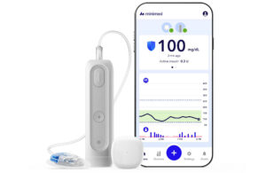 A photo of the MiniMed Flex insulin pump system