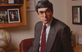 A photo of Henry Schein Chair Stan Bergman from 1989.