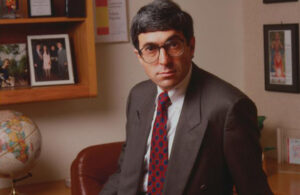 A photo of Henry Schein Chair Stan Bergman from 1989.