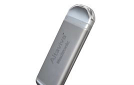 This is a Medtronic marketing image of its Altaviva implant, a tibial neurostimulator.