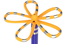 An image of the Boston Scientific Farawave Ultra pulsed-field ablation (PFA) catheter in the flower configuration.