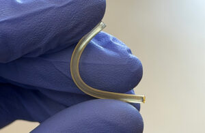 A photo of Auxilium NeuroSpan Bridge implants bioprinted in space.