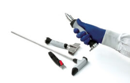 A photo of overmolded surgical instruments.
