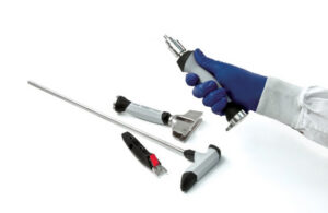 A photo of overmolded surgical instruments.