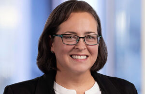 A photo of Jabil SVP of Technology April Butterfield.